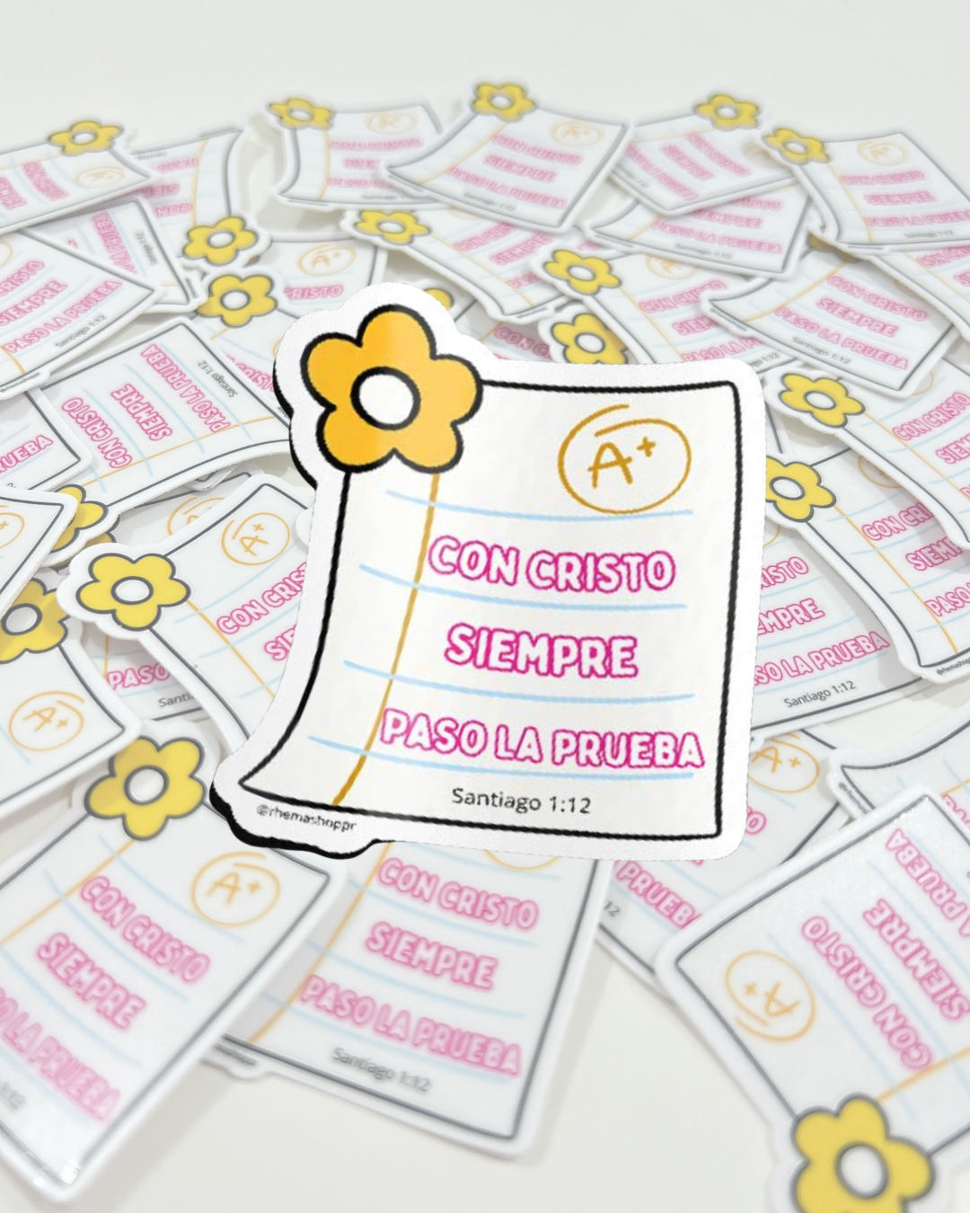 STICKER “CON CRISTO SIEMPRE PASÓ LA PRUEBA”