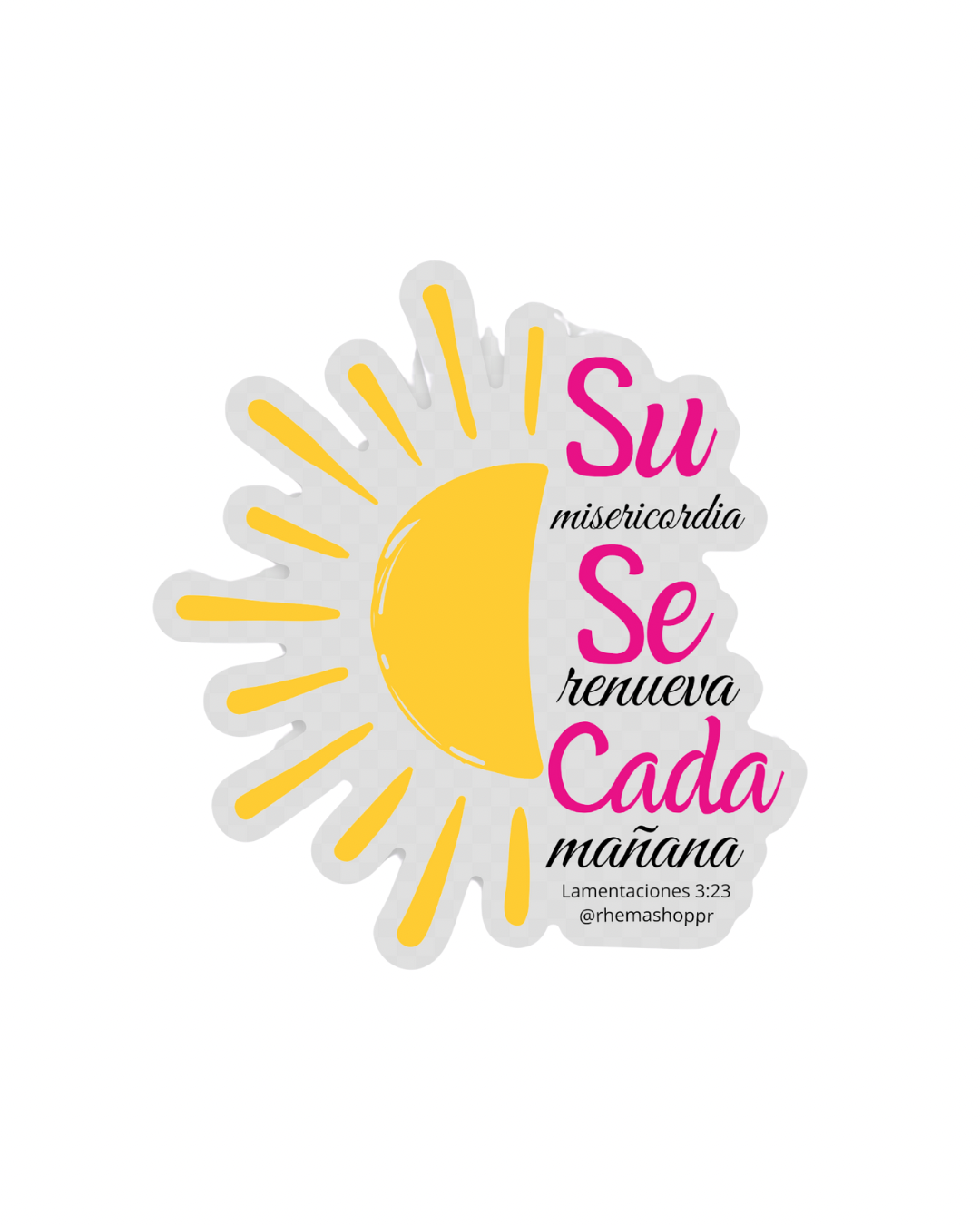 STICKER CLEAR SU MISERICORDIA SE RENUEVA CADA MAÑANA